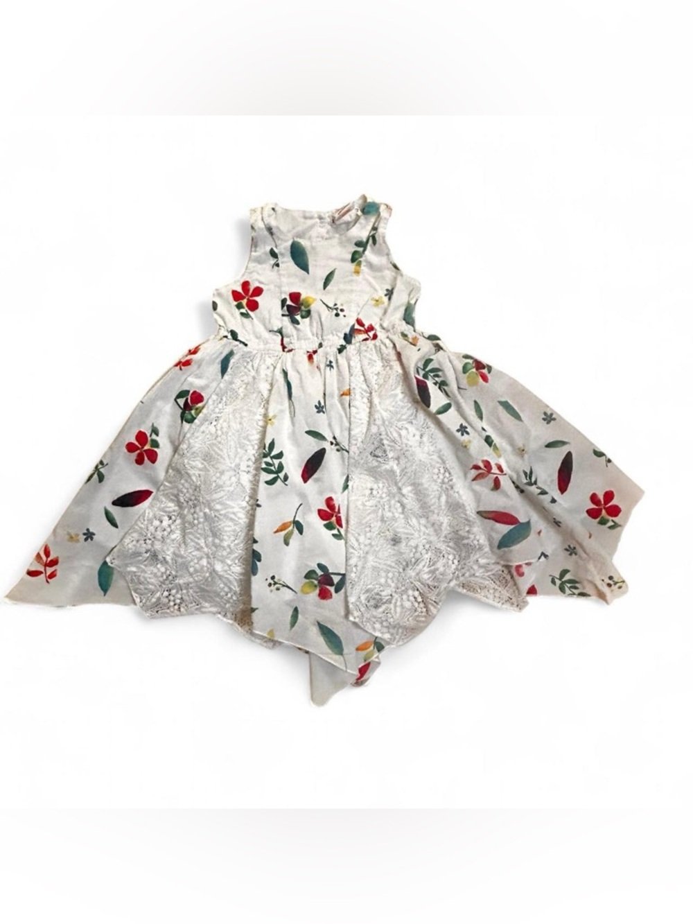 Artisan NY toddler girl’s  adorable White/red floral summer spring dress Sz 2T
